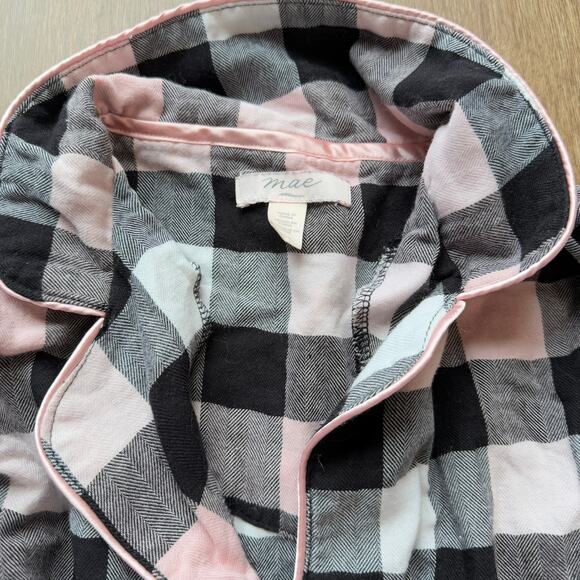 Mae Button Down PJ Dress Plaid - Picture 2 of 4